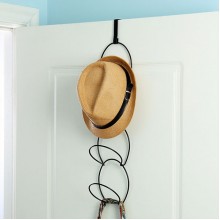 Hats Clothes Tie Interlink Holder Wire Stackable Storage Rack Kitchen Organizer Door Wall Hooks