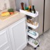 2 3 4 Layers Storage Rack Fridge Side Shelf Organizer Slim Space Saving Kitchen