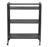 Storage Rack Three Layers with Wheels Saving Space Movable Shelf for Multiple Scenes