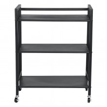 Storage Rack Three Layers with Wheels Saving Space Movable Shelf for Multiple Scenes