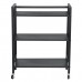 Storage Rack Three Layers with Wheels Saving Space Movable Shelf for Multiple Scenes