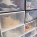 1 Piece Plastic Shoe Box PP Transparent Filp Cover Sneaker Shoes Storage Racks Stackable Organizer Drawer Shoe Case