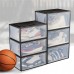 1 Piece Plastic Shoe Box PP Transparent Filp Cover Sneaker Shoes Storage Racks Stackable Organizer Drawer Shoe Case