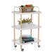 Square 3  story Nordic Movable Shelf Wrought Iron Living Room Tea Art Round Trolley Kitchen Bathroom Storage Rack