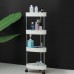 4 Layer Gap Storage Rack Bath Tower Assemble Space Saving Organizer Rolling Utility Cart for Bathroom Storage Rack