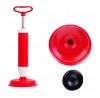 Household Sewer Dredge Toilet Suction Cup Vacuum Powerful Suction Pump  Style  Stainless Steel Rod