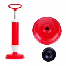 Household Sewer Dredge Toilet Suction Cup Vacuum Powerful Suction Pump  Style  Stainless Steel Rod