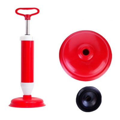 Household Sewer Dredge Toilet Suction Cup Vacuum Powerful Suction Pump  Style  Stainless Steel Rod