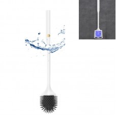 MT001 Ultraviolet Disinfection And Sterilization Long  Handled Silicone Soft Hair Wall  Mounted Electric Toilet Brush  Size  6 9x49cm  White