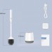 MT001 Ultraviolet Disinfection And Sterilization Long  Handled Silicone Soft Hair Wall  Mounted Electric Toilet Brush  Size  6 9x49cm  White