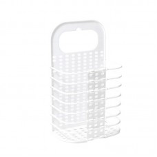 Household Bathroom Wall  Mounted Perforation  Free Folding Dirty Clothes Basket Toy Storage Basket  White
