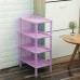 4 Layers Bathroom Storage Rack Shelf Plastic Assembles Storage Basket Rack Kitchen Living Room Organizer Landing Shelf