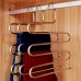 5 Layers Pants Hanger Trousers Towels Hanging Cloth Clothing Rack Space Saver