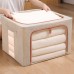 IPRee 24L 66L 100L Foldable Storage Box Portable Large Capacity Travel Cotton Linen Sundry Box Double Door Visible Stackable Outdoor Storage Box